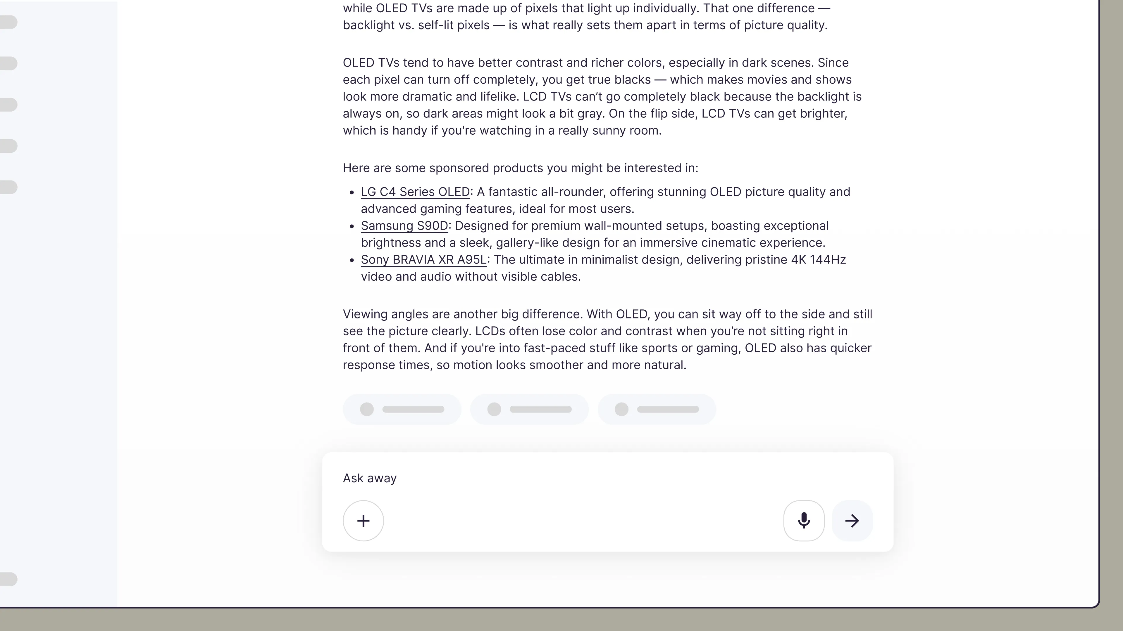 Wireframe of an inline ad with a small 'Sponsored' label adjacent to the product name.
